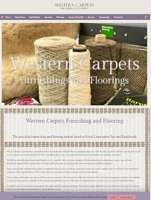 The Western Carpets website is maintained by Spa Web Design