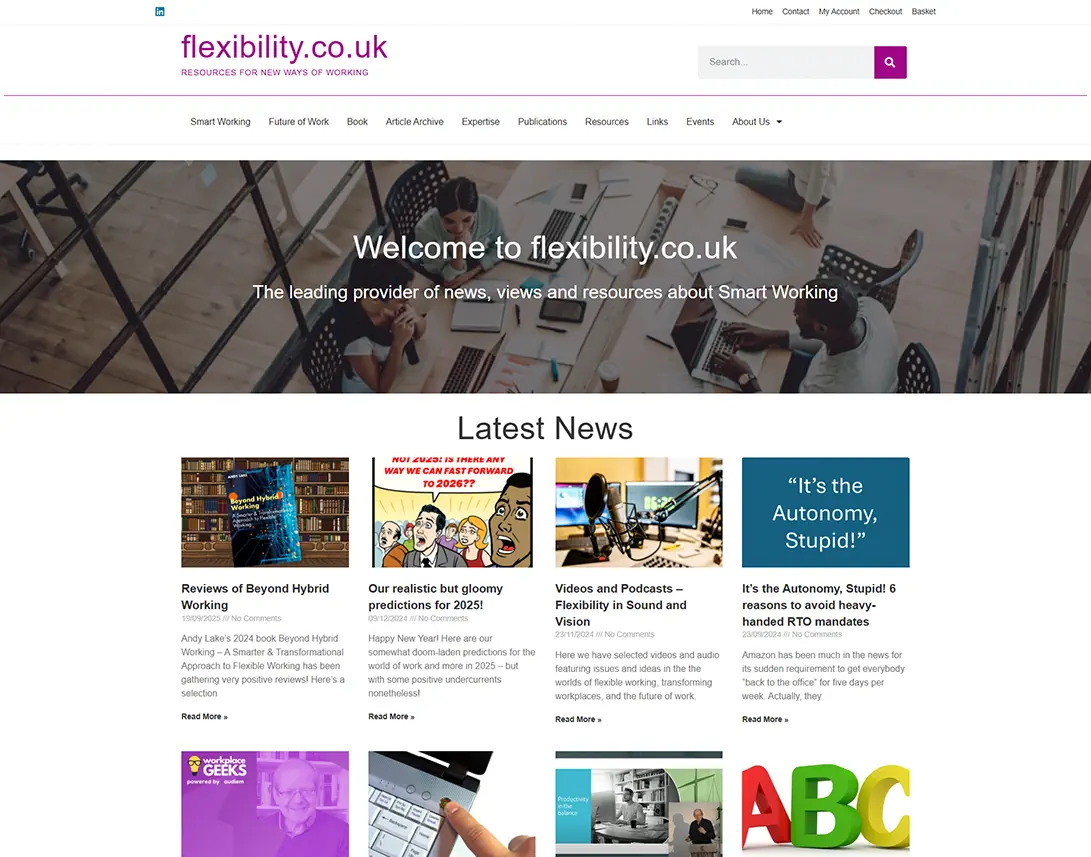 Flexibility.co.uk Smart Working and future of work WordPress website