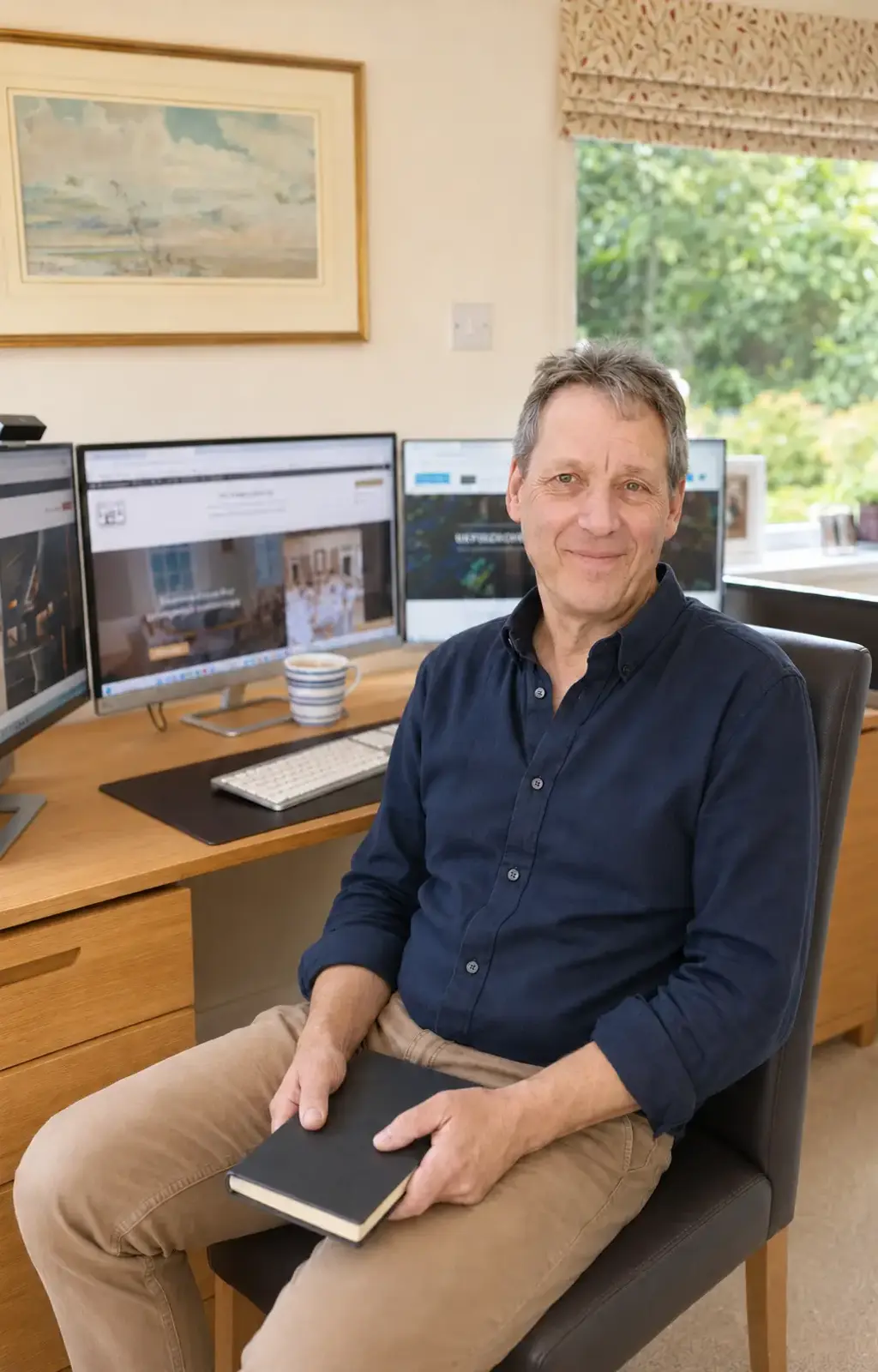 Roger Green of SPA Web Design in his Southam office