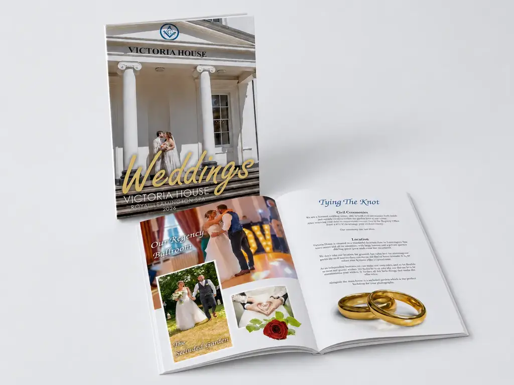 Victoria House wedding brochure designed by SPA Web Design